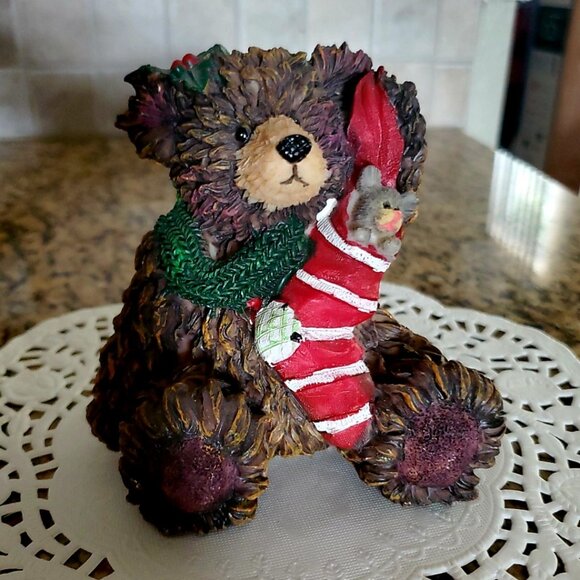 Christmas Resin Bear Figure Decoration Figure MY STOCKING - Picture 6 of 7